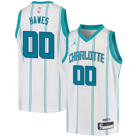 White Spencer Hawes Hornets #00 Twill Basketball Jersey FREE SHIPPING