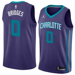 Dark_Purple Miles Bridges Hornets #0 Twill Basketball Jersey FREE SHIPPING