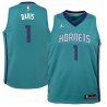 Teal Baron Davis Hornets #1 Twill Basketball Jersey FREE SHIPPING