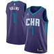 Dark_Purple_CHA Ryan Hollins Hornets #1 Twill Basketball Jersey FREE SHIPPING