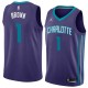 Dark_Purple Andre Brown Hornets #1 Twill Basketball Jersey FREE SHIPPING