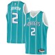 Teal2 Larry Johnson Hornets #2 Twill Basketball Jersey FREE SHIPPING