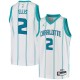 White Dale Ellis Hornets #2 Twill Basketball Jersey FREE SHIPPING