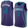 Dark_Purple Dontell Jefferson Hornets #2 Twill Basketball Jersey FREE SHIPPING