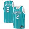 Teal2 Dontell Jefferson Hornets #2 Twill Basketball Jersey FREE SHIPPING