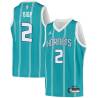 Teal2 DeSagana Diop Hornets #2 Twill Basketball Jersey FREE SHIPPING