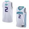 White2 DeSagana Diop Hornets #2 Twill Basketball Jersey FREE SHIPPING
