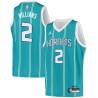 Teal2 Marvin Williams Hornets #2 Twill Basketball Jersey FREE SHIPPING