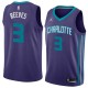 Dark_Purple Khalid Reeves Hornets #3 Twill Basketball Jersey FREE SHIPPING