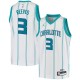 White Khalid Reeves Hornets #3 Twill Basketball Jersey FREE SHIPPING