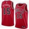 Red Loy Petersen Twill Basketball Jersey -Bulls #15 Petersen Twill Jerseys, FREE SHIPPING