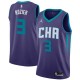 Dark_Purple_CHA Terry Rozier Hornets #3 Twill Basketball Jersey FREE SHIPPING