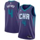 Dark_Purple_CHA Scott Haffner Hornets #4 Twill Basketball Jersey FREE SHIPPING