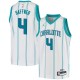 White Scott Haffner Hornets #4 Twill Basketball Jersey FREE SHIPPING