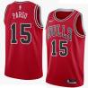 Red Jannero Pargo Twill Basketball Jersey -Bulls #15 Pargo Twill Jerseys, FREE SHIPPING