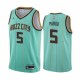 Teal_BUZZ_CITY Jannero Pargo Hornets #5 Twill Basketball Jersey FREE SHIPPING