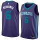 Dark_Purple Nazr Mohammed Hornets #6 Twill Basketball Jersey FREE SHIPPING