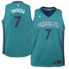 Teal Kelly Tripucka Hornets #7 Twill Basketball Jersey FREE SHIPPING