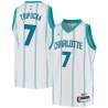 White Kelly Tripucka Hornets #7 Twill Basketball Jersey FREE SHIPPING