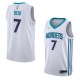 White2 J.R. Reid Hornets #7 Twill Basketball Jersey FREE SHIPPING