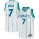 White Primoz Brezec Hornets #7 Twill Basketball Jersey FREE SHIPPING