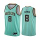 Teal_BUZZ_CITY Tony Farmer Hornets #8 Twill Basketball Jersey FREE SHIPPING