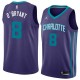 Dark_Purple Johnny O'Bryant Hornets #8 Twill Basketball Jersey FREE SHIPPING