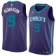 Dark_Purple Gerald Henderson Hornets #9 Twill Basketball Jersey FREE SHIPPING