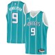 Teal2 Gerald Henderson Hornets #9 Twill Basketball Jersey FREE SHIPPING