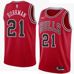 Roger Burkman Twill Basketball Jersey -Bulls #21 Burkman Twill Jerseys, FREE SHIPPING