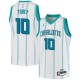 White Mike Tobey Hornets #10 Twill Basketball Jersey FREE SHIPPING