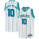 White Michael Carter-Williams Hornets #10 Twill Basketball Jersey FREE SHIPPING