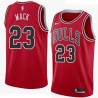 Red Ollie Mack Twill Basketball Jersey -Bulls #23 Mack Twill Jerseys, FREE SHIPPING