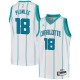 White Miles Plumlee Hornets #18 Twill Basketball Jersey FREE SHIPPING