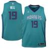 Teal Raja Bell Hornets #19 Twill Basketball Jersey FREE SHIPPING