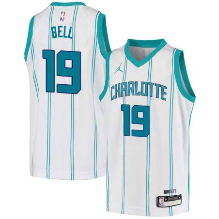 White Raja Bell Hornets #19 Twill Basketball Jersey FREE SHIPPING