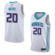 White2 Pete Myers Hornets #20 Twill Basketball Jersey FREE SHIPPING