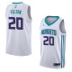 White2 Raymond Felton Hornets #20 Twill Basketball Jersey FREE SHIPPING