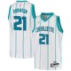 White Bernard Robinson Hornets #21 Twill Basketball Jersey FREE SHIPPING