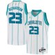 White Jason Richardson Hornets #23 Twill Basketball Jersey FREE SHIPPING