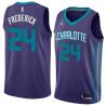 Dark_Purple Anthony Frederick Hornets #24 Twill Basketball Jersey FREE SHIPPING