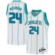 White Jamal Mashburn Hornets #24 Twill Basketball Jersey FREE SHIPPING