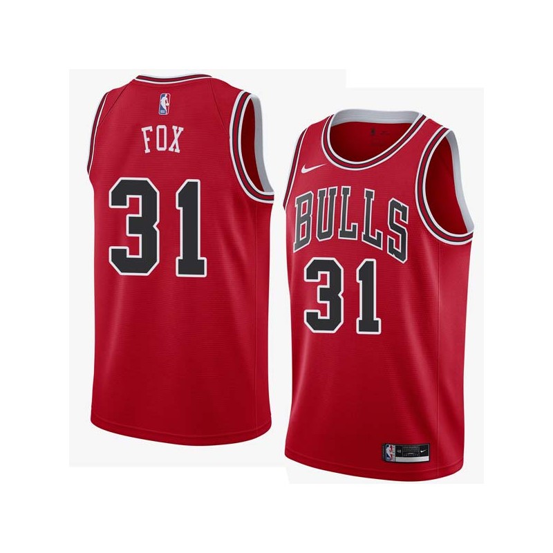 Jim Fox Twill Basketball Jersey -Bulls #31 Fox Twill Jerseys, FREE SHIPPING