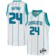 White Jason Kapono Hornets #24 Twill Basketball Jersey FREE SHIPPING