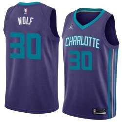 Dark_Purple Joe Wolf Hornets #30 Twill Basketball Jersey FREE SHIPPING