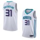 White2 James Southerland Hornets #31 Twill Basketball Jersey FREE SHIPPING