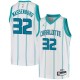 White Tony Massenburg Hornets #32 Twill Basketball Jersey FREE SHIPPING