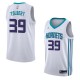 White2 Tom Tolbert Hornets #39 Twill Basketball Jersey FREE SHIPPING