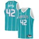 Teal2 Dave Hoppen Hornets #42 Twill Basketball Jersey FREE SHIPPING