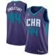 Dark_Purple_CHA Sean Singletary Hornets #44 Twill Basketball Jersey FREE SHIPPING